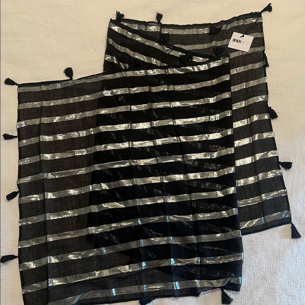 Beach Riot Black and Silver Sarong